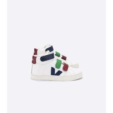 Dětské Vysoké Veja ESPLAR MID LEATHER White/Red | CZ 684TCE